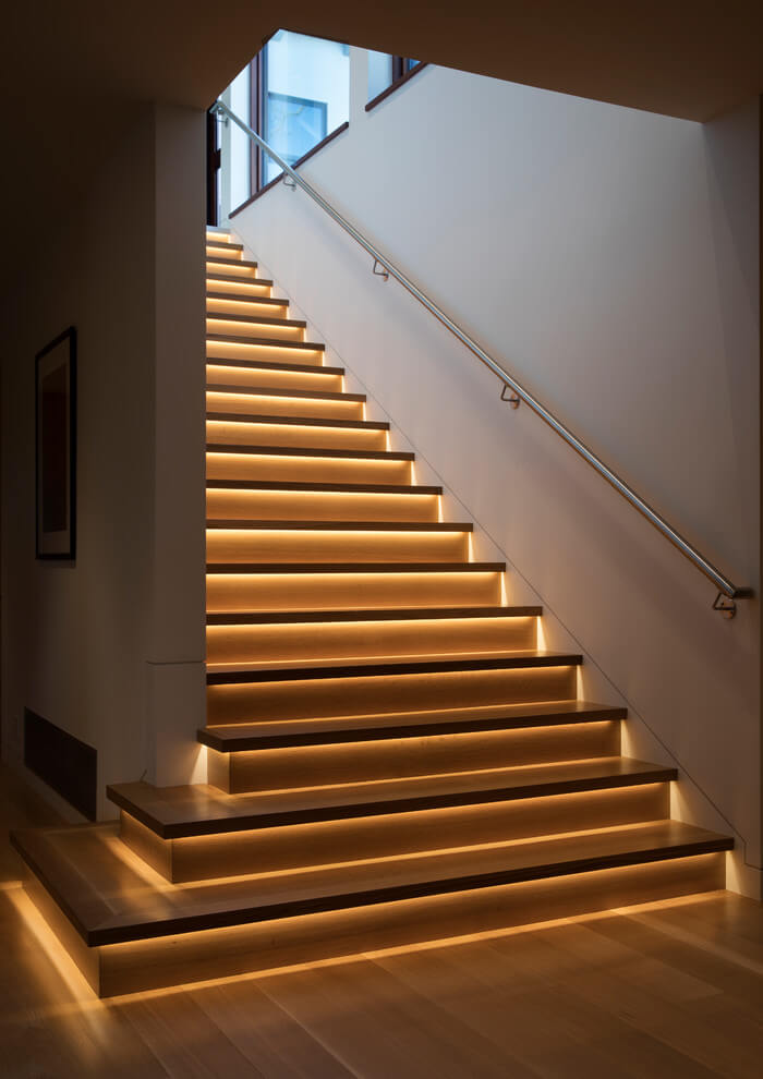 LED Lights For The Base of Stairs
