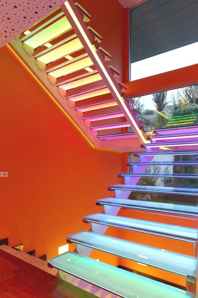 Multicolor Staircase Accents Lights