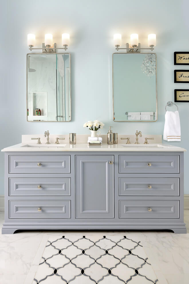 Neutral Colors Double Sink Vanity