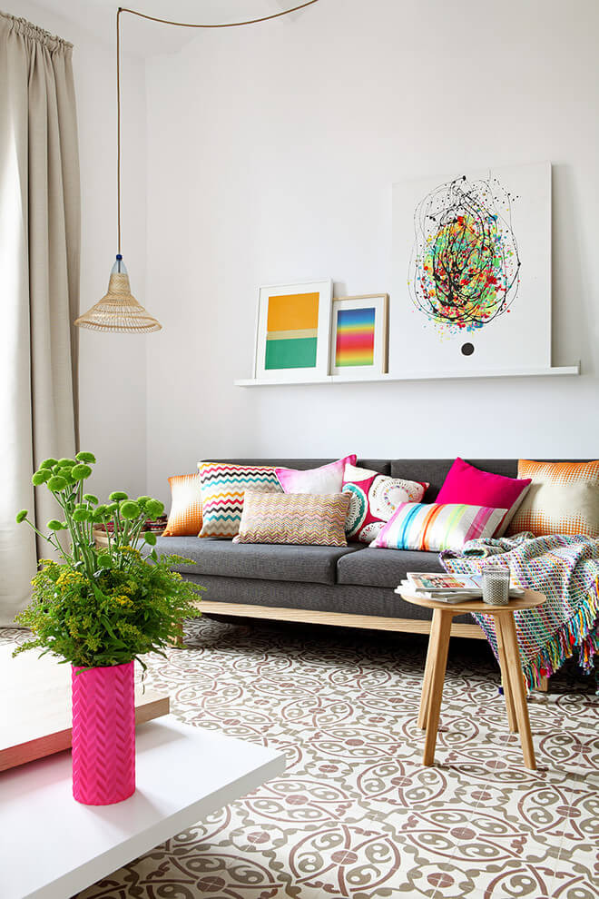 Vibrant Bohemian Living Room Decor