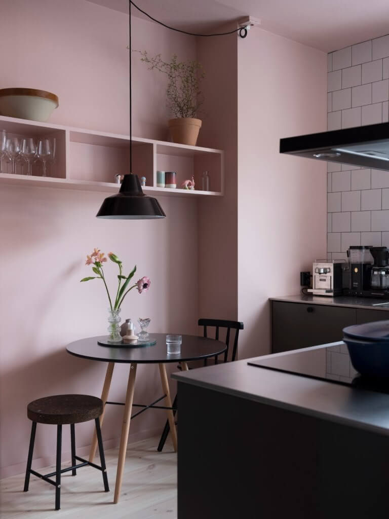 Pale Pink Kitchen Wall Color