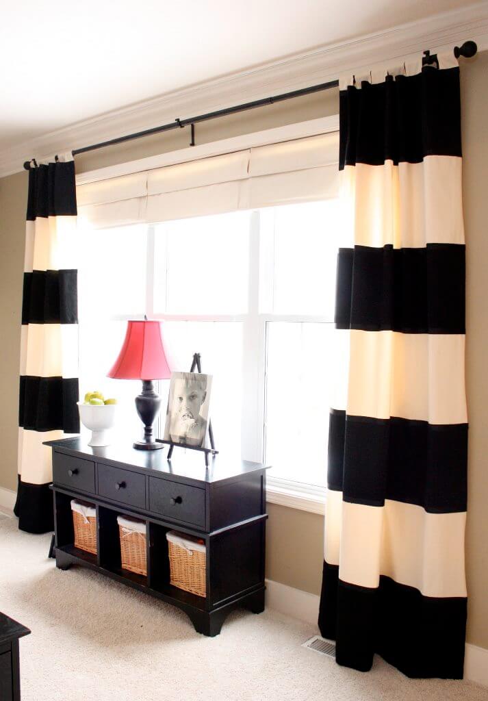 Stunning Striped Living Room Curtains