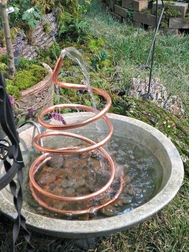 Industrial Fountain With Twisted Pipe