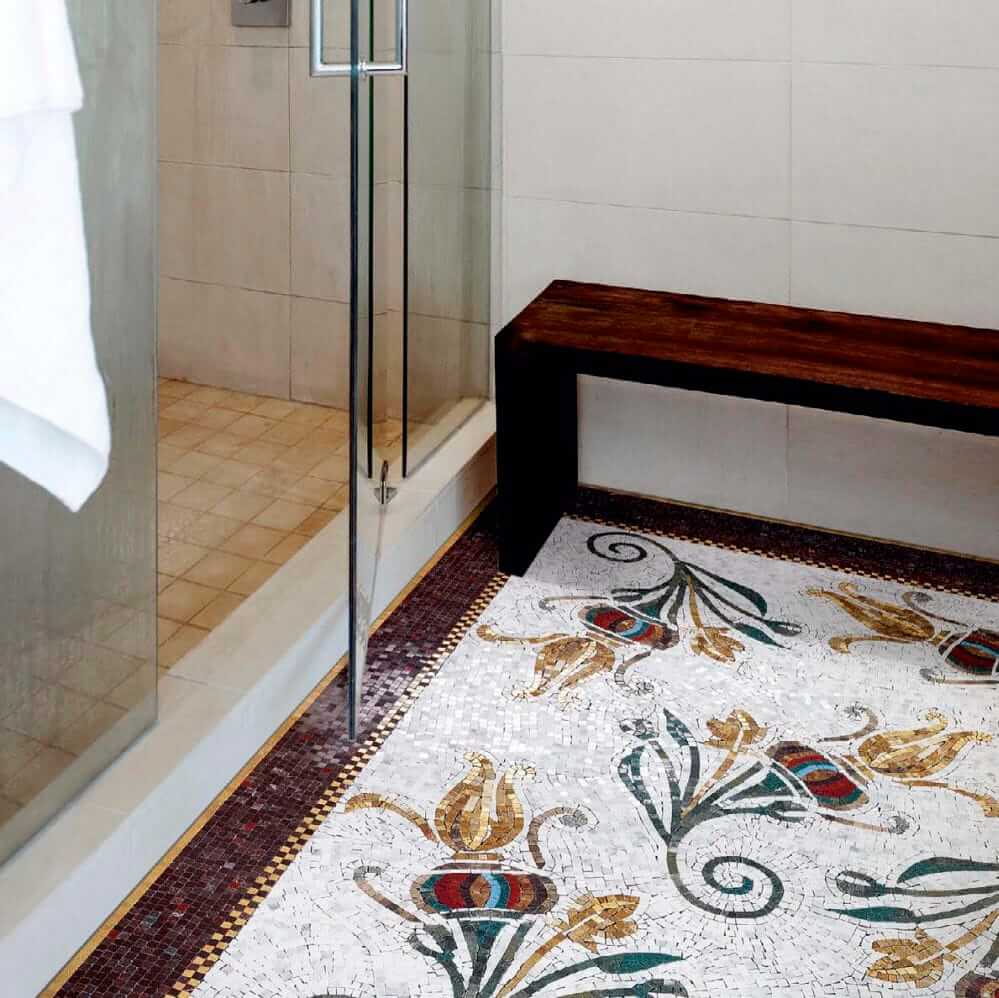 Tile Mosaics On Bathroom Floors