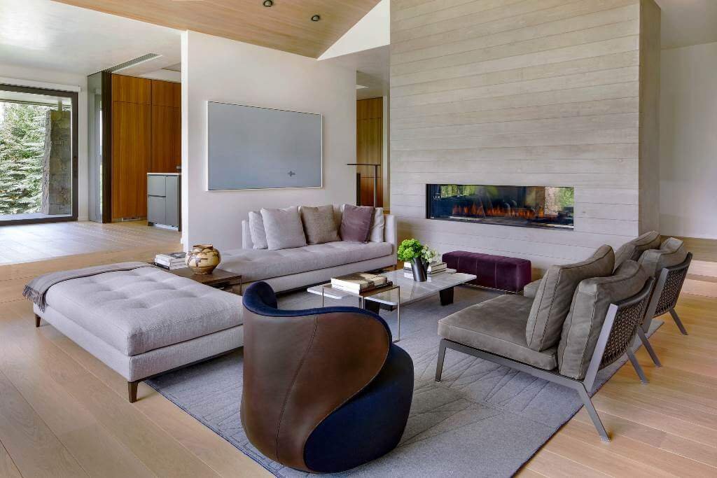 plum and mustard living room